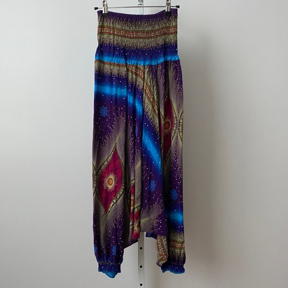 Love & Blessings Other - Love & Blessings Cotton Boho Beachy Relaxed Harem Pants OS Purple